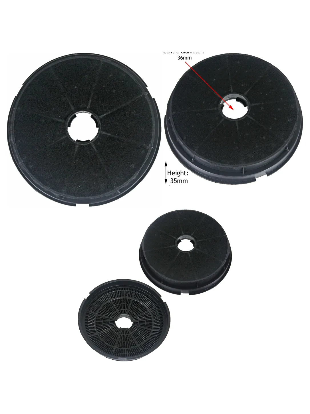 Cookology CCF200 Charcoal Carbon Filter Set 2 Pack Hood Vents