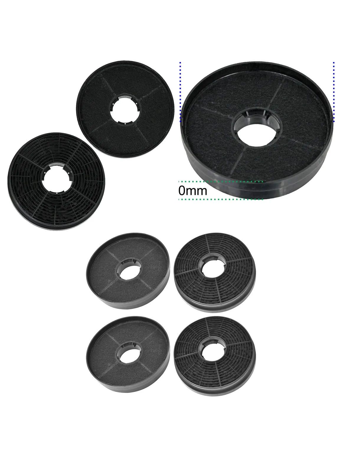 Cookology CF100 Vent Fan Carbon Filter Pack of 4