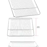 Cookology Chrome Oven Rack Replacement Shelf 465x365 for Grill