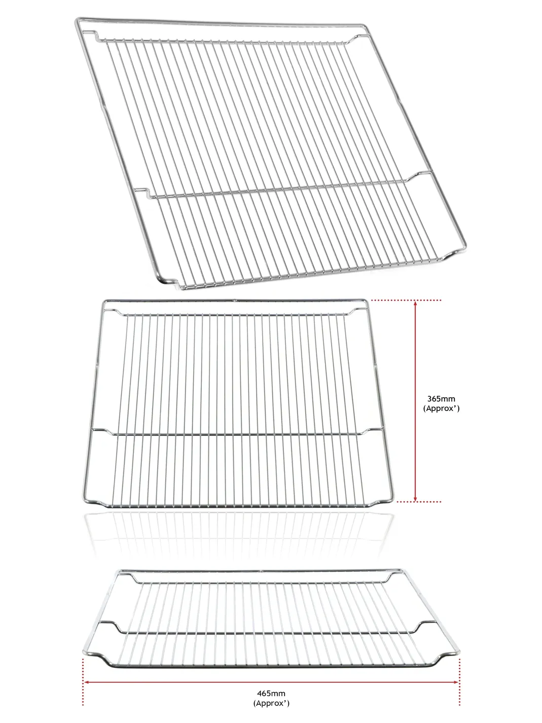 Cookology Chrome Oven Rack Replacement Shelf 465x365 for Grill