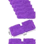 Coral Purple Steam Mop Pads 32x19cm Pocket Cover Universal Fit 6pcs