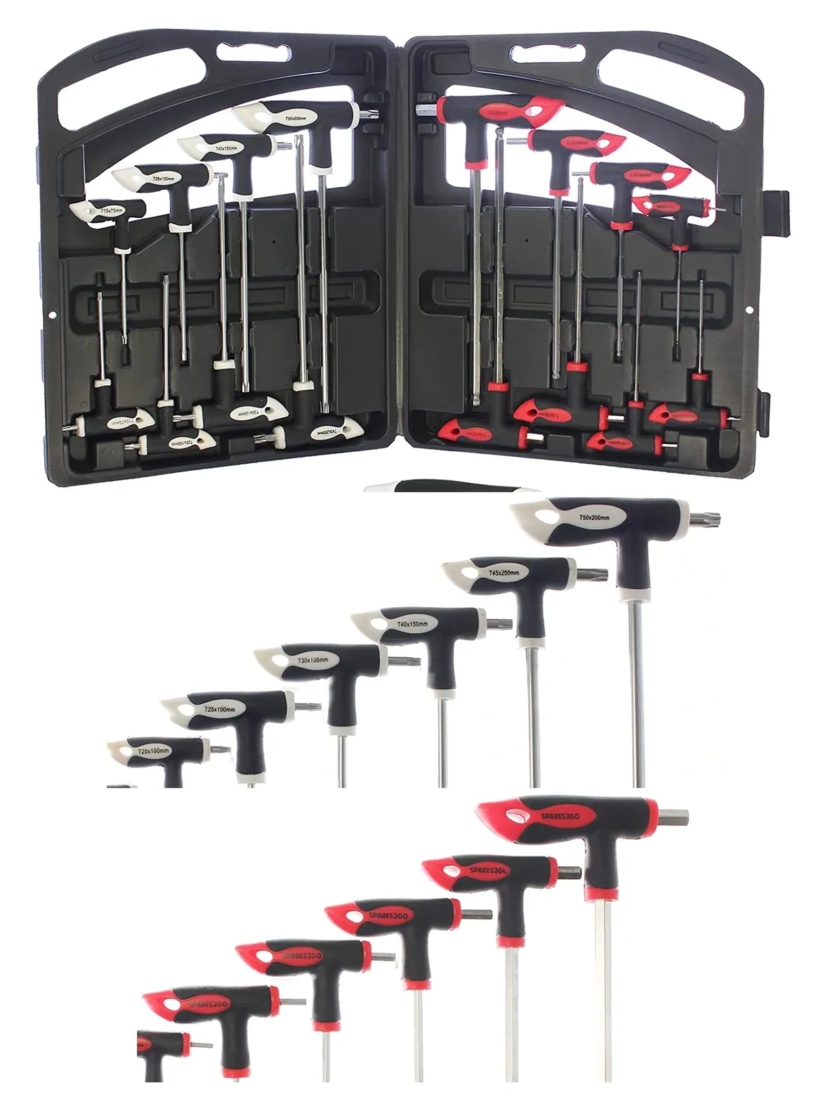 CR-V Long-Handle Screwdriver Set with Torx, Metric & Hex (Allen) Keys