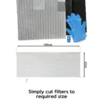 CREDA Cooker Hood Grease Filters 2‑Pack Cut-to-Size 100×47 cm