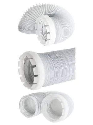 Creda Dryer Vent Hose & Adapter Kit – 2m Length, 4″ Connector