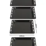 Creda Enamel Baking Tray Set – 448×360×25 mm Oven Pan, Pack of 2
