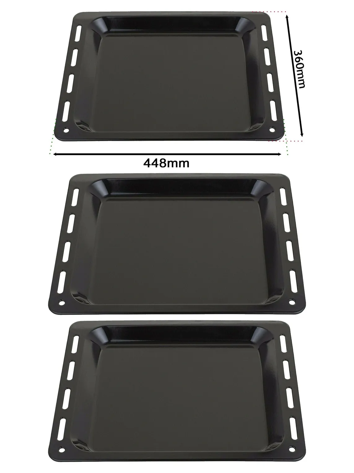 Creda Enamel Oven Baking Tray - 448x360x25mm
