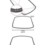 Creda Oven Door Gasket 445x350mm Rubber Seal with Corner Clips