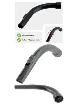 Curved Wand Hose End for Miele S8310/S8320/S8340/TT5000 Vacuums