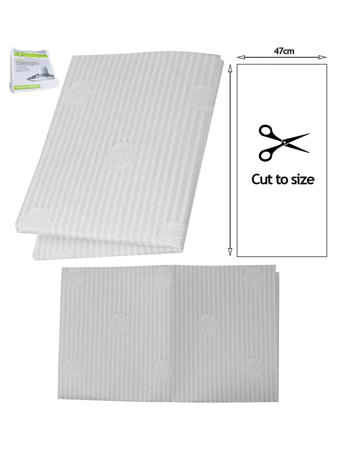 Custom 114x47cm Grease Filter for Hygena Diplomat MFI Cooker Hood