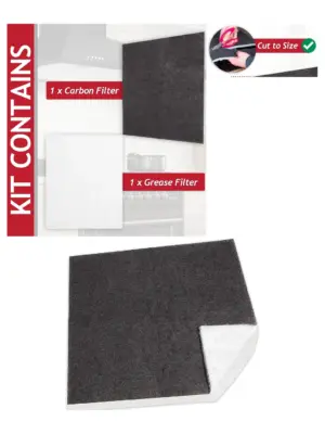 Custom Carbon Foam Grease Filter for Diplomat Cooker Hood 57x47 cm