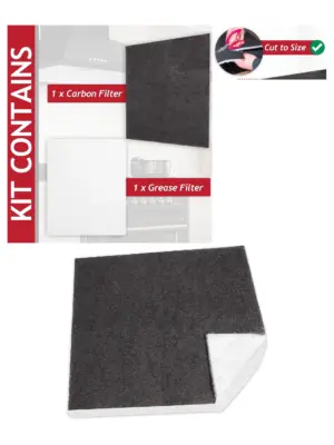 Cut‑to‑Size Carbon Foam Grease Filter Kit for CDA Cooker Hood