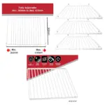 DAEWOO Adjustable White Refrigerator Shelf Extendable 3 Pack
