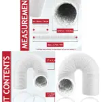 Daewoo Air Conditioner Vent Hose 2.5 m Insulated PVC Pipe with Clips