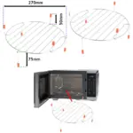 Daewoo Microwave Grill Turntable Wire Rack – 270mm Shelf Stand