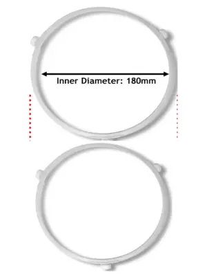 Daewoo Microwave Turntable Glass Plate with 3‑Wheel Roller Support Stand