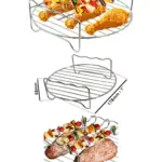 Daewoo Mini Halogen Oven Rack with Round Shelf & Skewers – 7pcs
