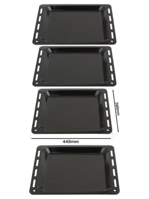 De Dietrich Enamel Oven Baking Tray – 448×360×25 mm, 2‑Pack