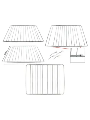 De Dietrich Oven Shelf Adjustable Extendable Rack 2‑Pack 310‑565mm