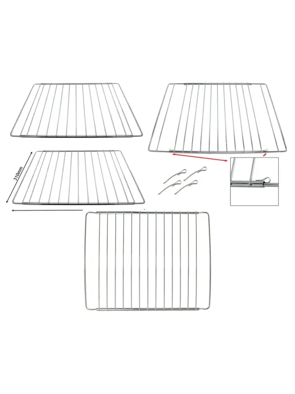 De Dietrich Oven Shelf Adjustable Extendable Rack 2‑Pack 310‑565mm