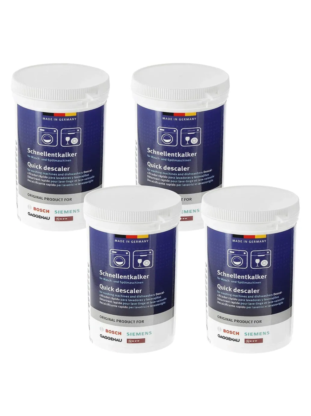 Descaler for Bosch, Siemens & Gaggenau Washers & Dishwashers – 4 × 250 g