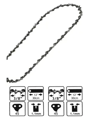 DeWalt DCM565N1/DCM565P1 Chainsaw Chain 45‑Link, 30 cm