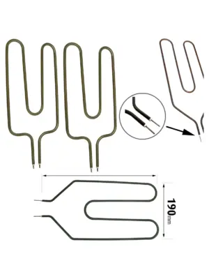 Dimplex Night Storage Heater Element 850W Crank Neck 2 Pin Pack of 2