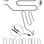 Dimplex Night Storage Heater Element 850W Crank Neck 2‑Pin – Pack of 4