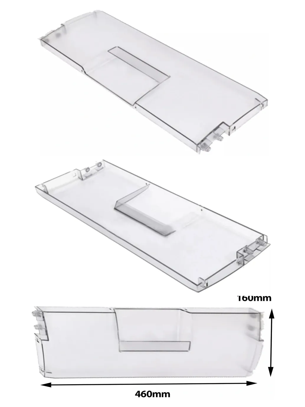 Diplomat 460x160mm Middle Freezer Drawer Front Panel Replacement
