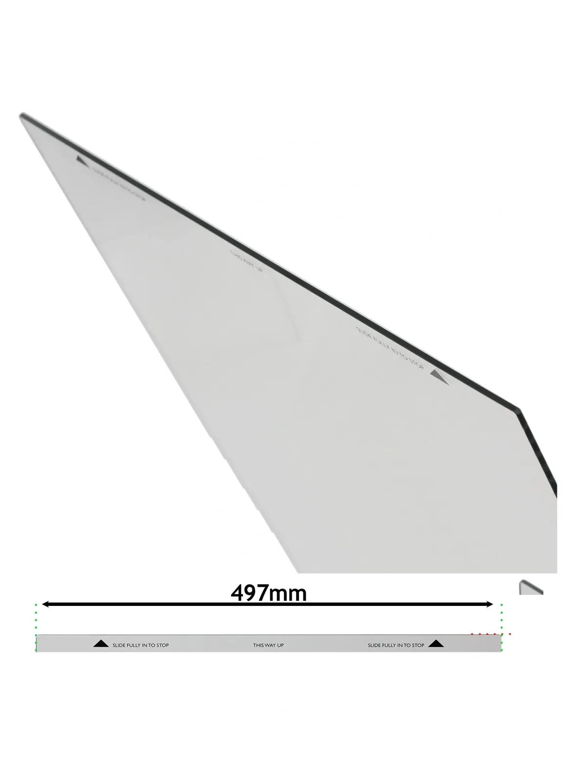 Diplomat Oven Replacement Inner Door Glass Panel 497x410mm
