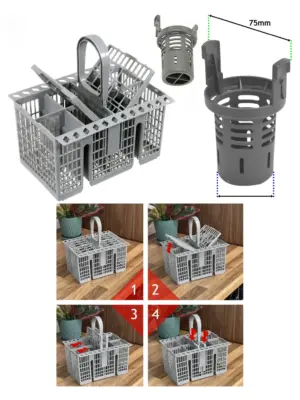 Dishwasher Cutlery Basket & Waste Filter for Indesit Hotpoint Whirlpool