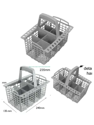 Dishwasher Cutlery Basket with Removable Handle for Bosch Neff Siemens