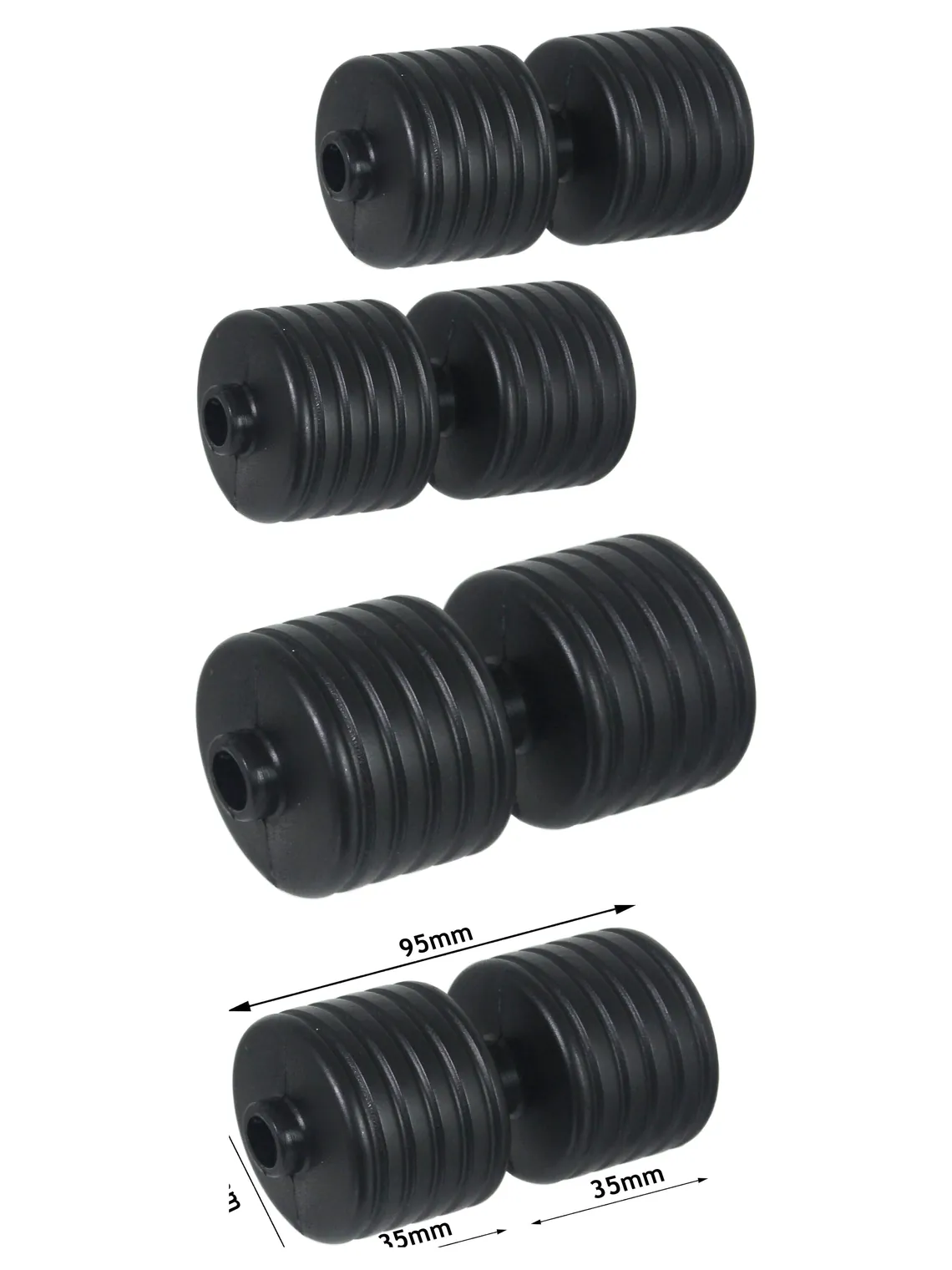 Double Front Rollers Qualcast Suffolk Punch Mower Fits 30‑43S 2pcs