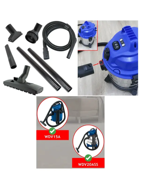 Draper WDV15A/W DV20ASS Replacement 2m Hose for Wet & Dry Vacuums