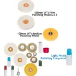 Drill Metal Polishing & Buffing Kit – 4‑Piece Set + Wire Brush Wheels