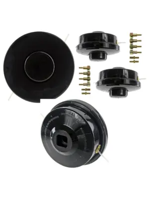 Dual 2-Line Petrol Strimmer Bump-Feed Spool Head - Pack of 2