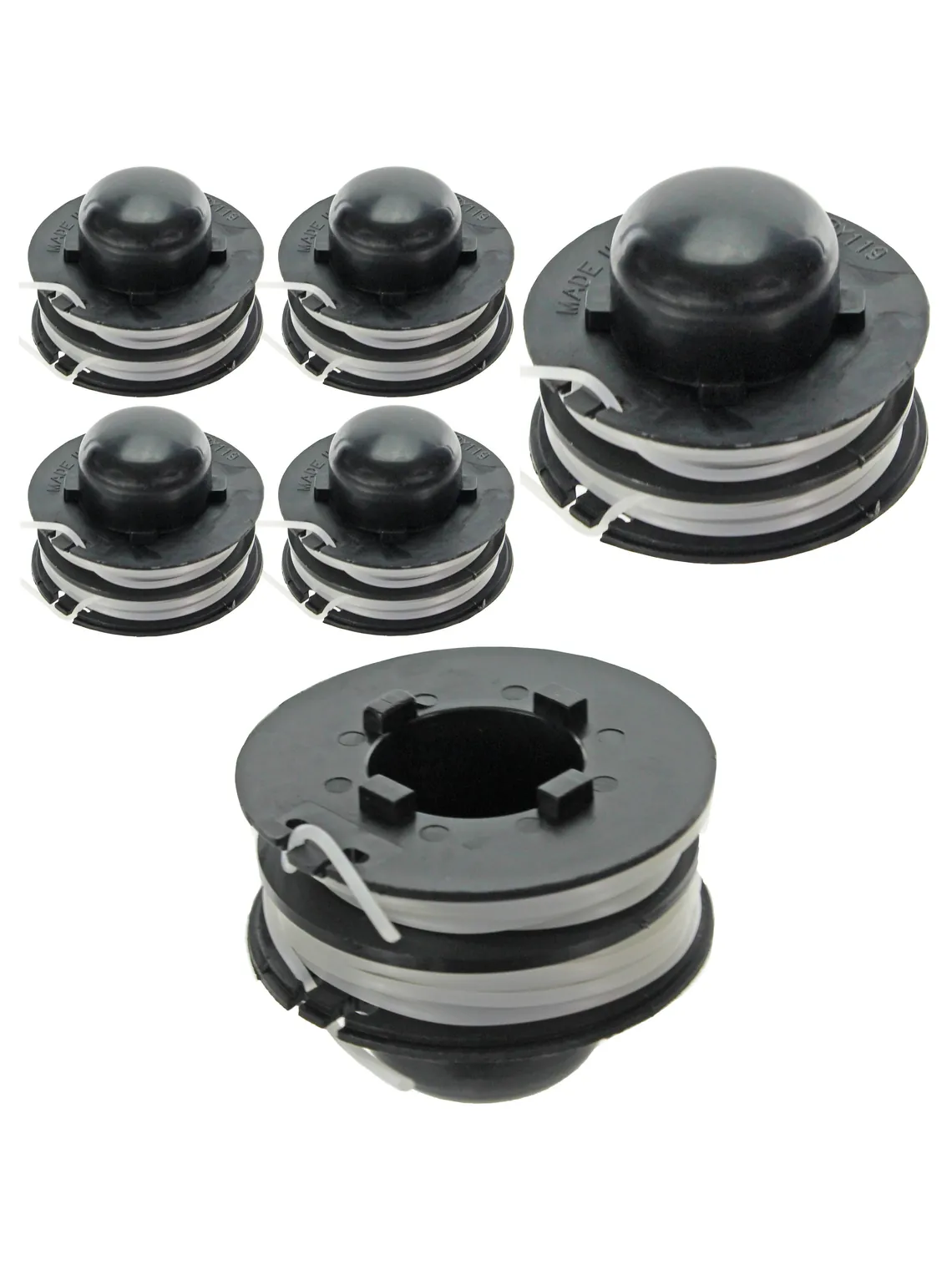 Dual Feed Line Spool Head for B&Q FPGT250-6 Garden Trimmer - Set of 4