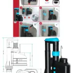 Dual Flush Toilet Siphon Valve 7.5‑9.5″ Adjustable, Internal Overflow
