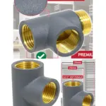 Dual-Fuel T-Piece Valve Adapter for Towel Radiator – G1/2, Anthracite