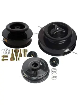 Dual-Line Manual Feed Trimmer/Brushcutter Head with Bolts + 2×15m Line
