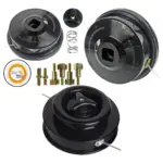 Dual-Line Manual Feed Trimmer/Brushcutter Head with Bolts + 90m Line