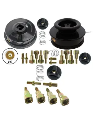 Dual-Line Manual Feed Trimmer Head with Bolts + 4×80m Dual-Core Line