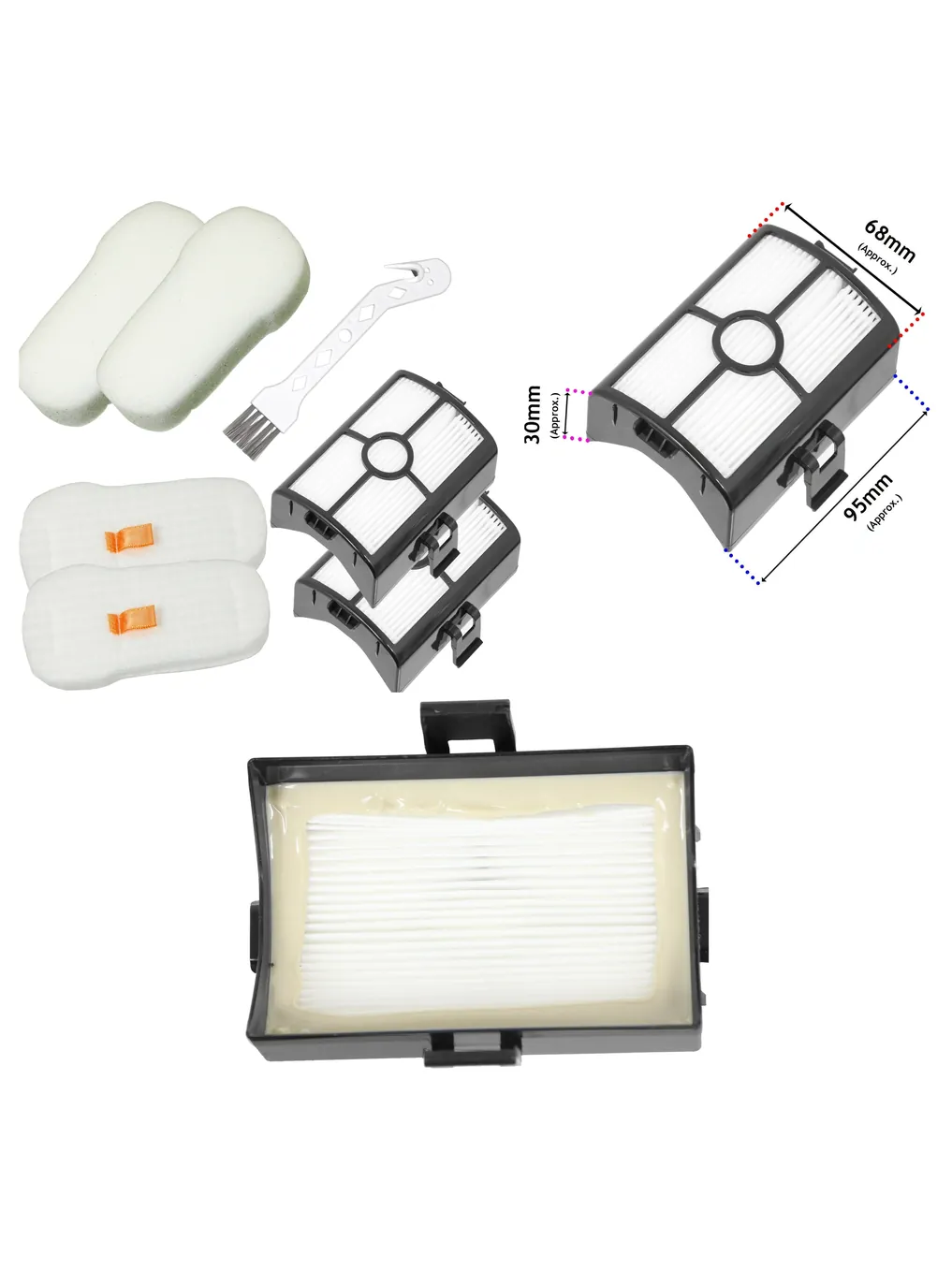 Dual Pack Shark HZ500 HEPA Foam Filter Kit – Allergen Control
