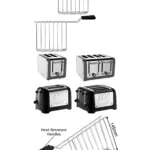 Dualit Toastie Rack Lite Replacement Cage – Domus Architect, Pack of 2