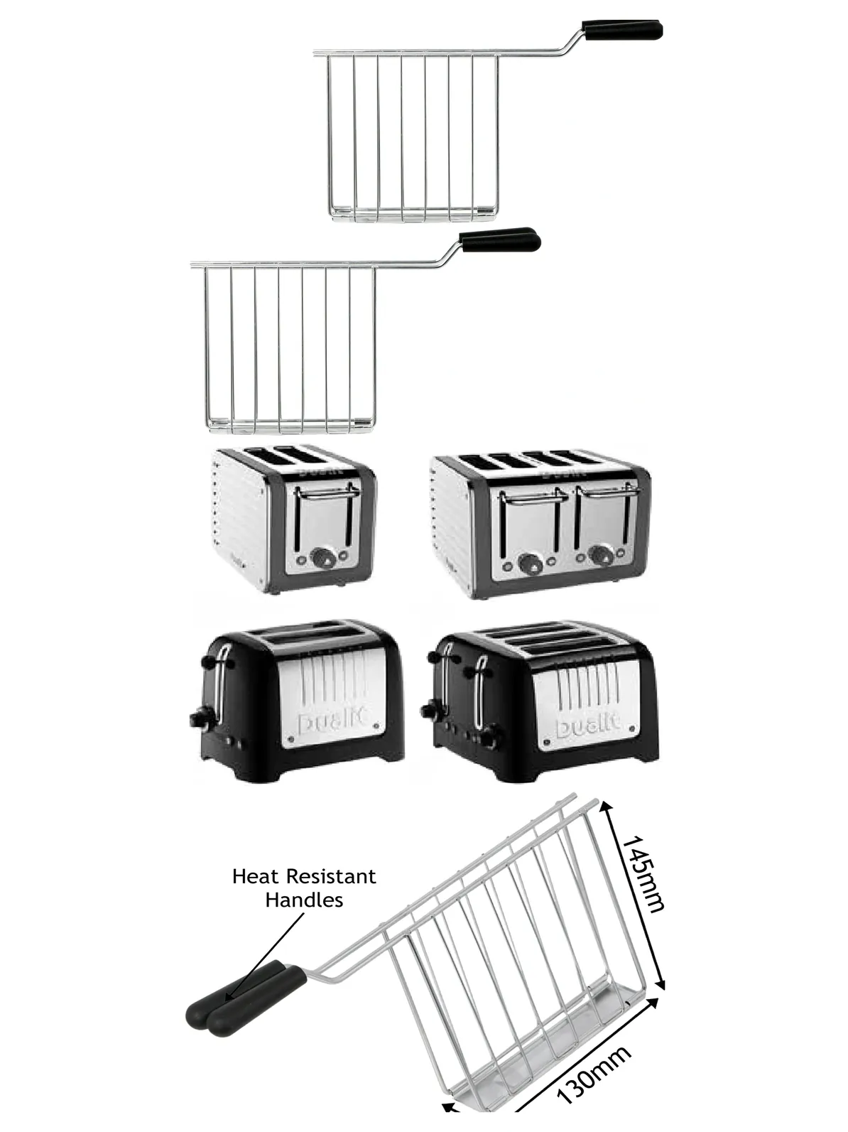 Dualit Toastie Rack Lite Replacement Cage – Domus Architect, Pack of 2