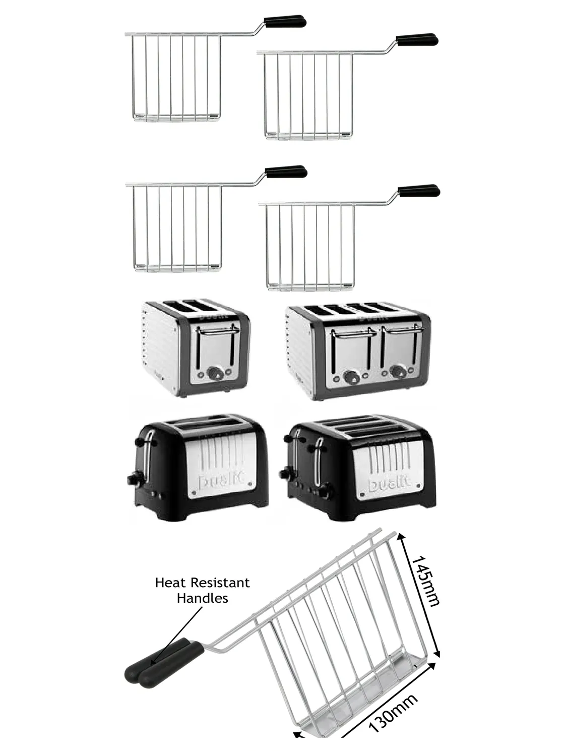 Dualit Toastie & Sandwich Toaster Rack – 4 Pack Domus Architect
