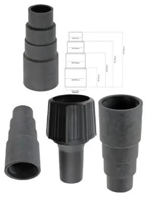 Dust Extractor Adapter Kit for Black & Decker Drill – 5 Sizes, 2pcs