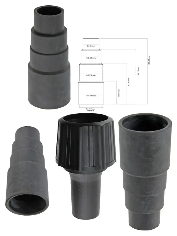 Dust Extractor Adapter Kit – Multi Size Reducer for Hoover Vac