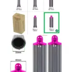 Dyson Airwrap 40mm Curling Barrel – Nickel/Fuchsia Hair Styler