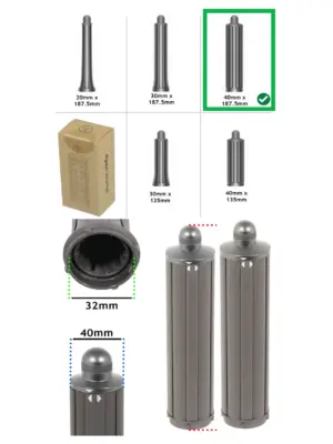 Dyson Airwrap HS05 40mm Nickel Iron Hair Styling Barrel