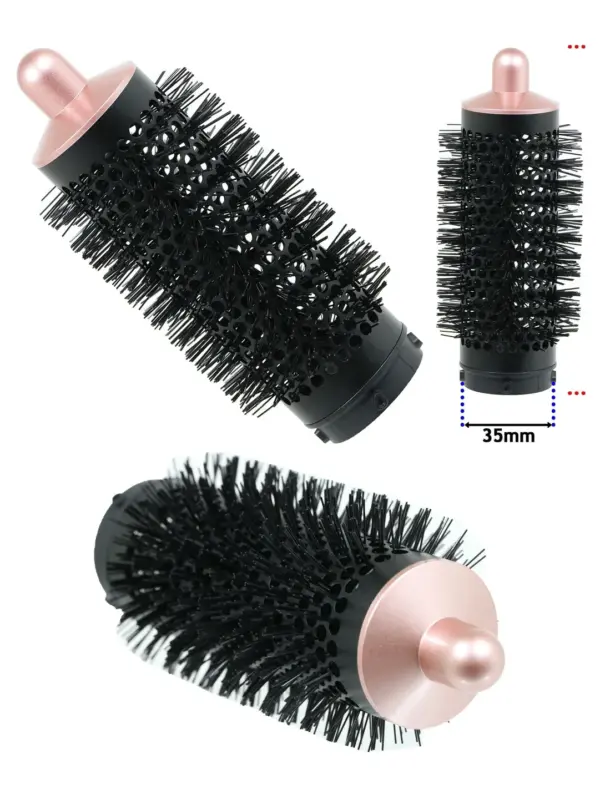 Dyson Airwrap Round Volumizing Brush Matte Black & Pink